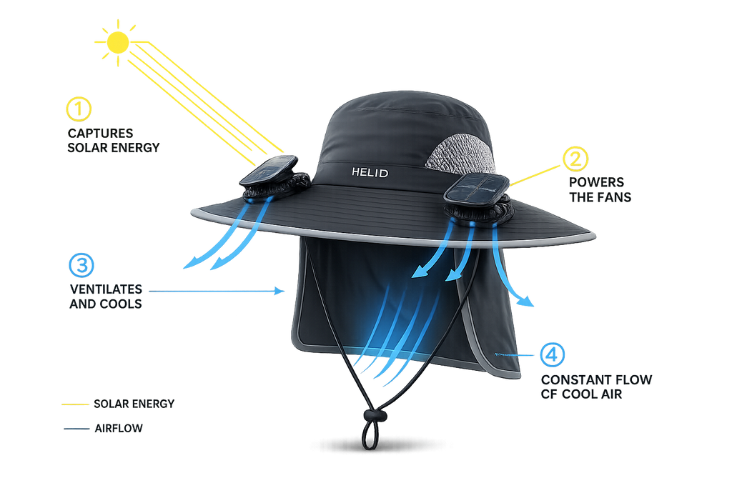 HELIO™ Solar Cooling Hat